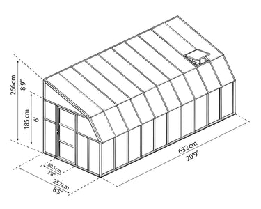 Palram - Canopia | Sun Room Patio Enclosure 8' - White patio enclosure Palram - Canopia 