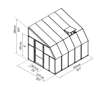 Palram - Canopia | Sun Room Patio Enclosure 8' - White patio enclosure Palram - Canopia 