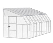 Image of Palram - Canopia | Sun Room Patio Enclosure 8' - White patio enclosure Palram - Canopia 8x18 