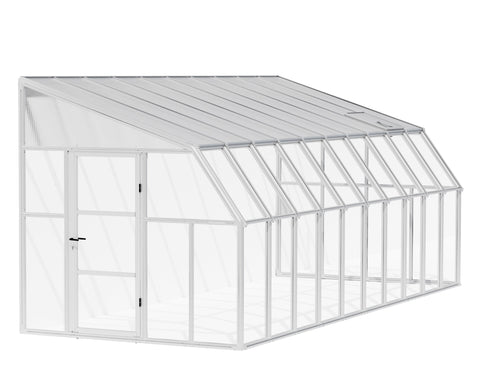 Image of Palram - Canopia | Sun Room Patio Enclosure 8' - White patio enclosure Palram - Canopia 8x20 