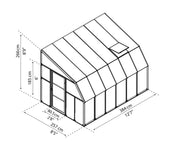 Image of Palram - Canopia | Sun Room Patio Enclosure 8' - White patio enclosure Palram - Canopia 
