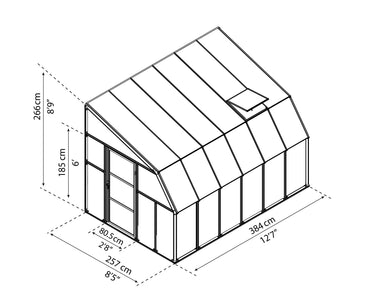 Palram - Canopia | Sun Room Patio Enclosure 8' - White patio enclosure Palram - Canopia 