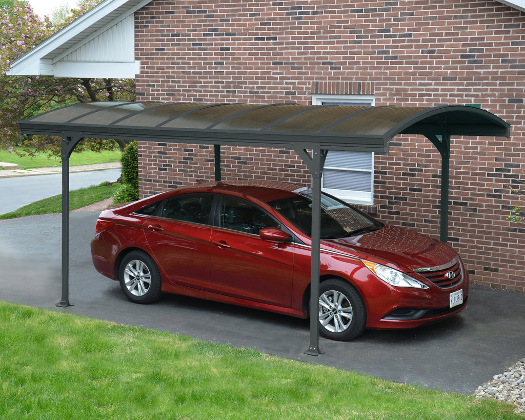 Canopia by Palram 10-ft W x 16-ft L x 7.11-ft H Gray Frame and Bronze Roof  Panels Aluminum Carport in the Carports department at