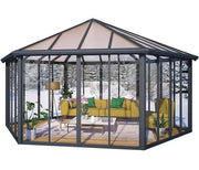 Image of Palram Garda 10.5 x 17 Garda DIY Kit Closed Gazebo - The Better Backyard