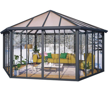 Palram Garda 10.5 x 17 Garda DIY Kit Closed Gazebo - The Better Backyard