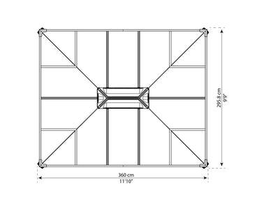 Palram Martinique 3600 10' x 12' Garden Gazebo Gazebo Palram 