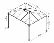 Image of Palram Martinique 3600 10' x 12' Garden Gazebo Gazebo Palram 