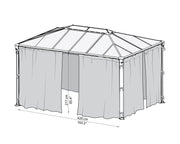 Image of Palram Martinique 4300 Gazebo Curtain Set Accessories Palram 