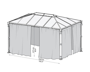 Palram Martinique 4300 Gazebo Curtain Set Accessories Palram 