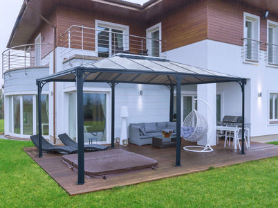 Palram Martinique 5000 Garden 12x16 Gazebo with Polycarbonate Roof Gazebo Palram 