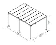 Image of Palram Milano 4300 10' x 14' Gazebo Gazebo Palram 