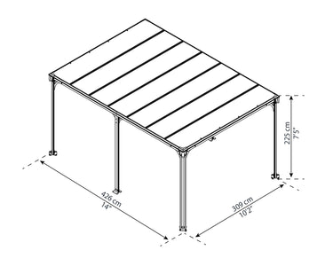 Palram Milano 4300 10' x 14' Gazebo Gazebo Palram 
