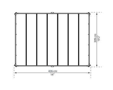 Palram Milano 4300 10' x 14' Gazebo Gazebo Palram 