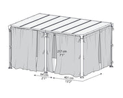 Image of Palram Milano/Martinique Gazebo Netting Set Solarium Palram 