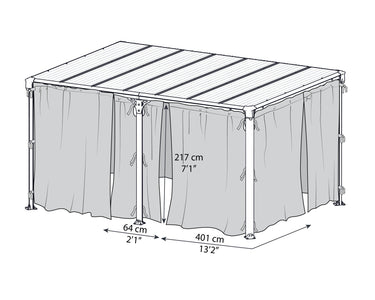 Palram Milano/Martinique Gazebo Netting Set Solarium Palram 