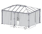 Image of Palram Milano/Martinique Gazebo Netting Set Solarium Palram 