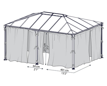 Palram Milano/Martinique Gazebo Netting Set Solarium Palram 