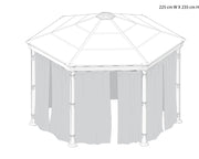 Image of Palram Roma Gazebo Curtain set Accessories Palram 