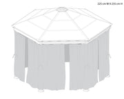 Image of Palram Roma Gazebo Netting set Accessories Palram 