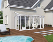 Image of Palram SanRemo 10x14 Patio Enclosure Kit White with PC Roof - The Better Backyard
