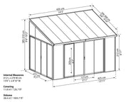 Image of Palram SanRemo 10x14 Patio Enclosure Kit White with PC Roof - The Better Backyard