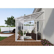 Image of Palram SanRemo 10x14 Patio Enclosure Kit White with PC Roof - The Better Backyard