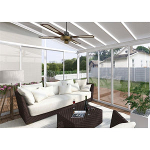 Palram SanRemo 10x18 Patio Enclosure Kit White with PC Roof - The Better Backyard