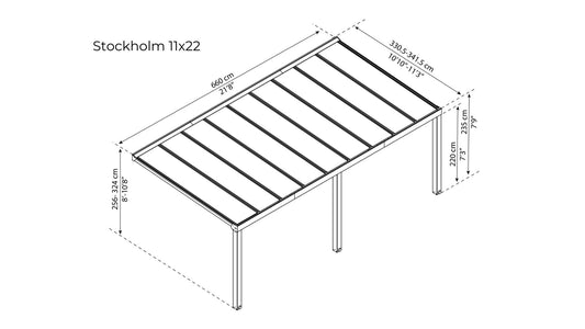 Palram Stockholm Patio Cover Gazebo Palram 