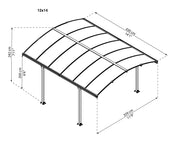 Image of Palram Tucson Gazebo with Polycarbonate Roof Gazebo Palram 