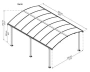 Image of Palram Tucson Gazebo with Polycarbonate Roof Gazebo Palram 