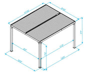 Image of Paragon 10x12 Novara with Louvered Canopy Pergola Pergola Paragon-Outdoor 