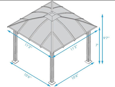 Paragon 11x11 Cambridge Hard Top Gazebo - The Better Backyard