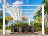 Paragon 11x11 Florence White Aluminum with Beach White Convertible Canopy Pergola Pergola Paragon-Outdoor 