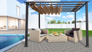 Image of Paragon 11x11 Grey Aluminum with Cocoa Convertible Canopy Pergola - The Better Backyard