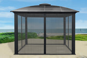 Image of Paragon 11x11 Siena Hard Top with Sliding Screen Gazebo - The Better Backyard