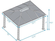 Image of Paragon 11x13 Santa Monica Hard Top with Netting Gazebo - The Better Backyard