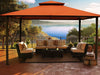 Paragon 11x14 Kingsbury Gazebo Rust Sunbrella Roof Top with Curtains & Netting - The Better Backyard