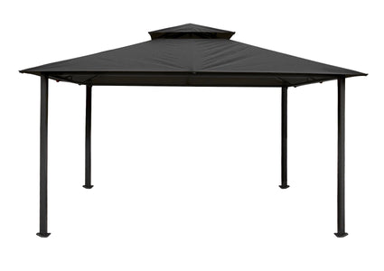 Paragon 11x14 Kingsbury Grey Roof Top with Curtains & Netting - The Better Backyard