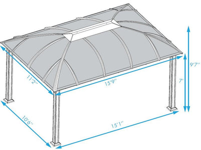 Paragon 11x16 Cambridge Hard Top Gazebo - The Better Backyard