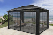 Image of Paragon 11x16 Siena Hard Top with Sliding Screen Gazebo - The Better Backyard