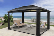Image of Paragon 11x16 Siena Hard Top with Sliding Screen Gazebo - The Better Backyard
