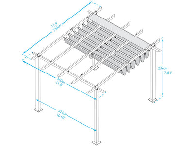 Paragon 12x12 Modena Pergola Pergola Paragon-Outdoor 
