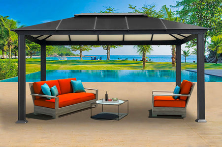 Paragon 12x12 Santa Monica Hard Top Gazebo Gazebo Paragon-Outdoor 