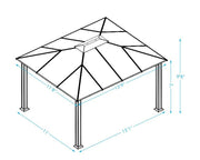 Image of Paragon 12x14 Santa Monica Hard Top Gazebo - The Better Backyard