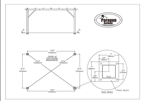 Image of Paragon 12x16 Modena Pergola - The Better Backyard