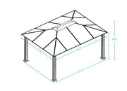 Image of Paragon 12x16 Santa Monica Hard Top Gazebo - The Better Backyard