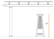 Image of Paragon Boost Flame Tower Heater, 72.5”, 42,000 BTU Patio Heater Paragon-Outdoor 