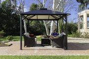 Image of Paragon Durham 10x13 10x12 Hard Top with Netting Gazebo - The Better Backyard