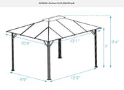 Image of Paragon Durham 11x13 10x12 Hard Top with Netting Gazebo Gazebo Paragon-Outdoor 