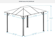 Image of Paragon Durham 11x13 10x12 Hard Top with Netting Gazebo Gazebo Paragon-Outdoor 